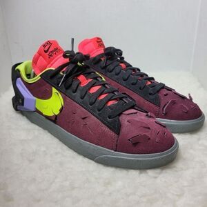 Nike x Acronym Blazer Low Night Maroon Men's Size 10 Dunk SB Yellow Black Red